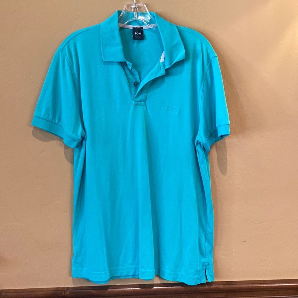 HUGO BOSS Pima Cotton Seafoam Polo